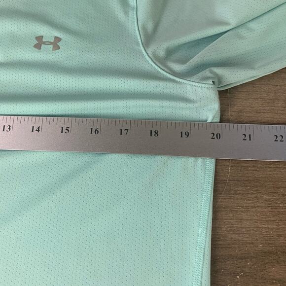UNDER ARMOUR Womens Heat Gear Long Sleeve Activewear Top - Mint Green Sz Large - Picture 7 of 11